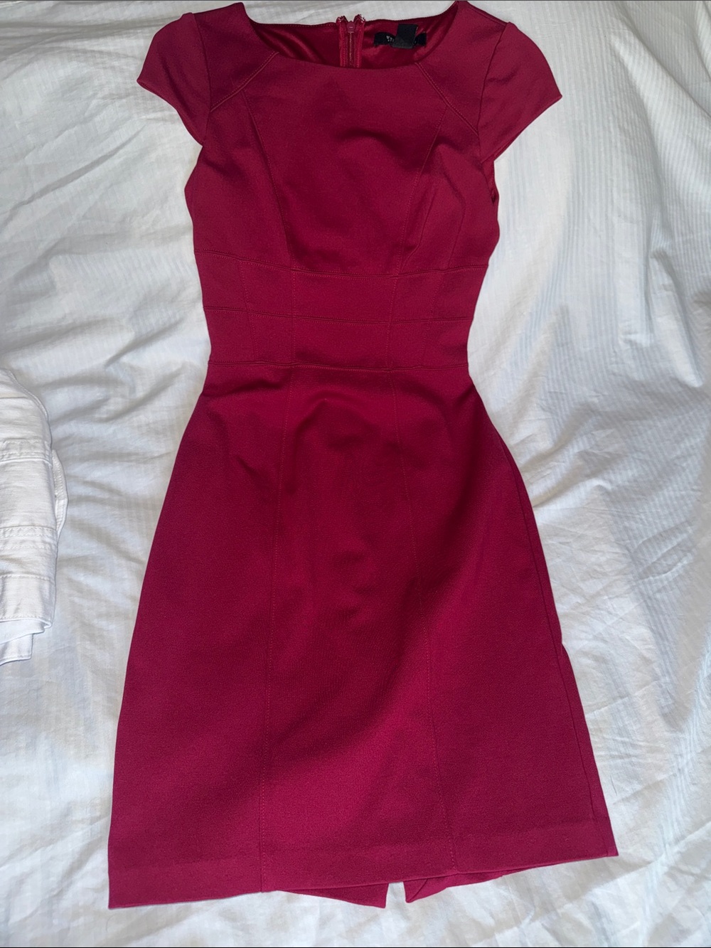 White House Black Market Wine Midi Sheath Dress